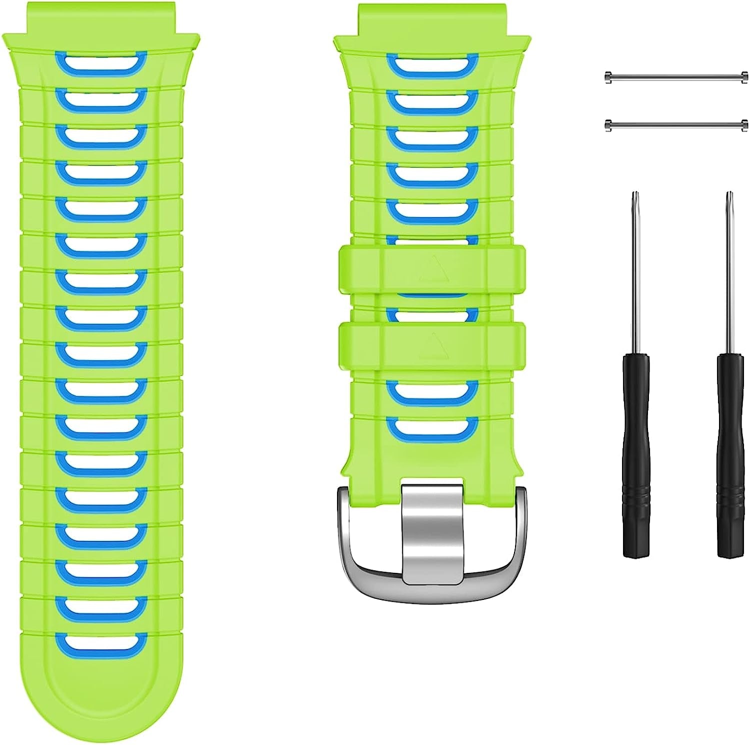 BKUANE Double Colors Silicone Strap Fashion Easy Fit Watch Band for Garmin 920XT Wristband Bracelet  BKUANE E For 920XT 