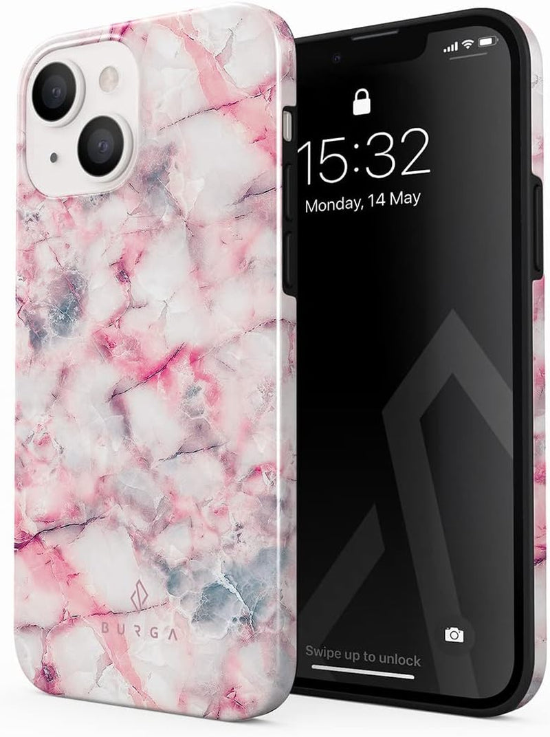 BURGA Phone Case Compatible with Iphone 14 PRO - Wireless Charging Compatible, Hybrid 2-Layer Hard Shell + Silicone Protective Case, Heavy Duty Protection, Slim Fit, Shock  BURGA Raspberry Jam Iphone 13 