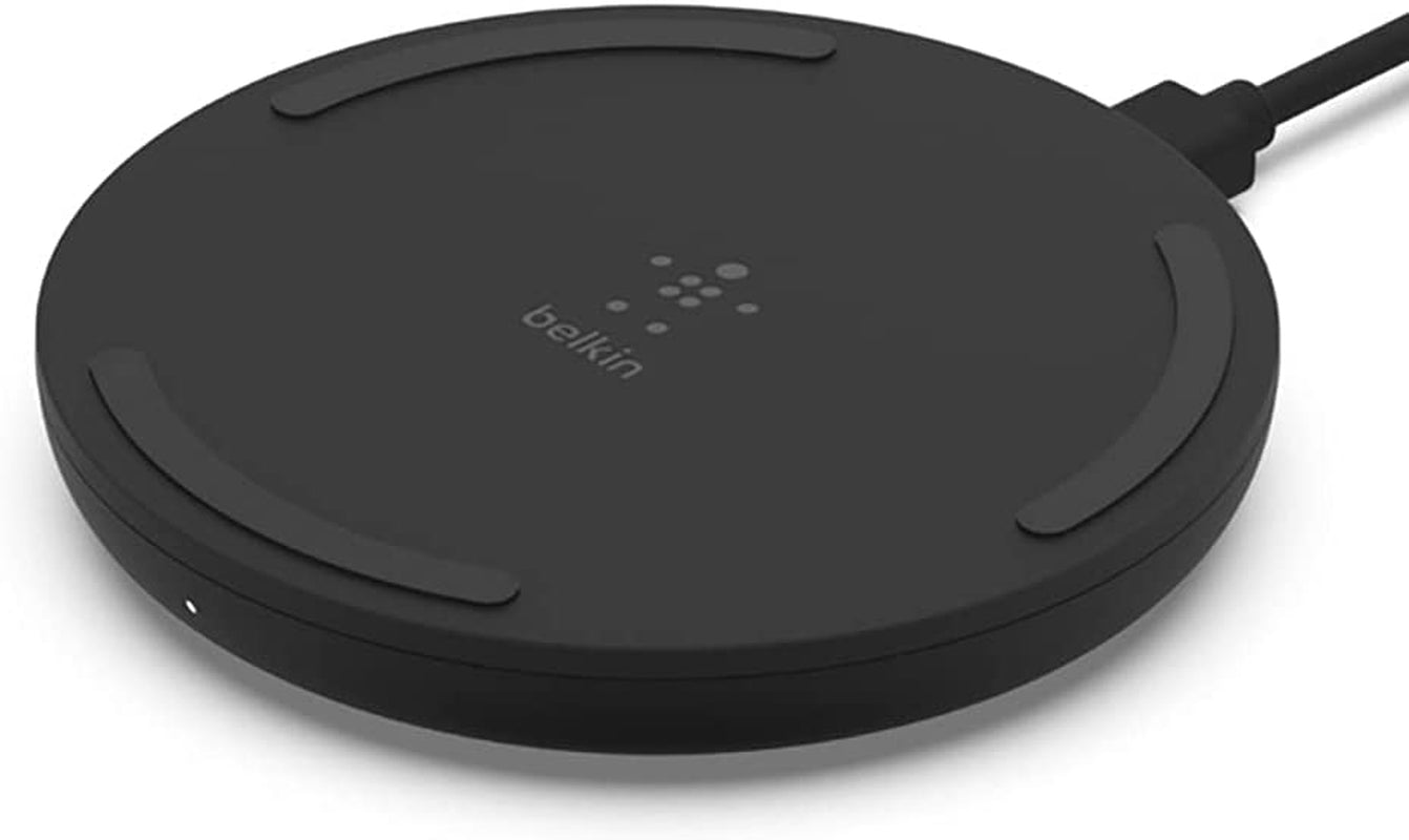 Belkin Wireless Charger - Qi-Certified 10W Max Fast Charging Pad - Quick Charge Cordless Flat Charger - Universal Qi Compatibility for Iphone, Samsung Galaxy, Airpods, Google Pixel, and More  Belkin   