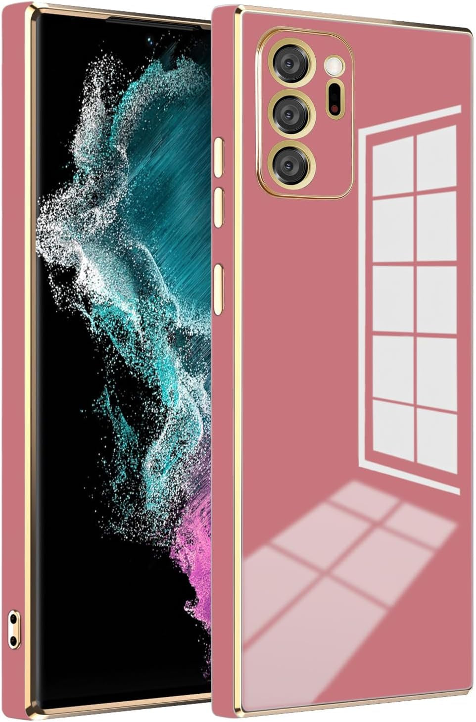 AWZHYDT Galaxy Note 20 Ultra Case, Designed for Electroplated Samsung Galaxy Note 20 Ultra 5G Phone Case, Case Soft TPU Protective Shockproof Flexible Samsung Galaxy Note 20 Ultra Case 6.9 Inch,Red  AWZHYDT   