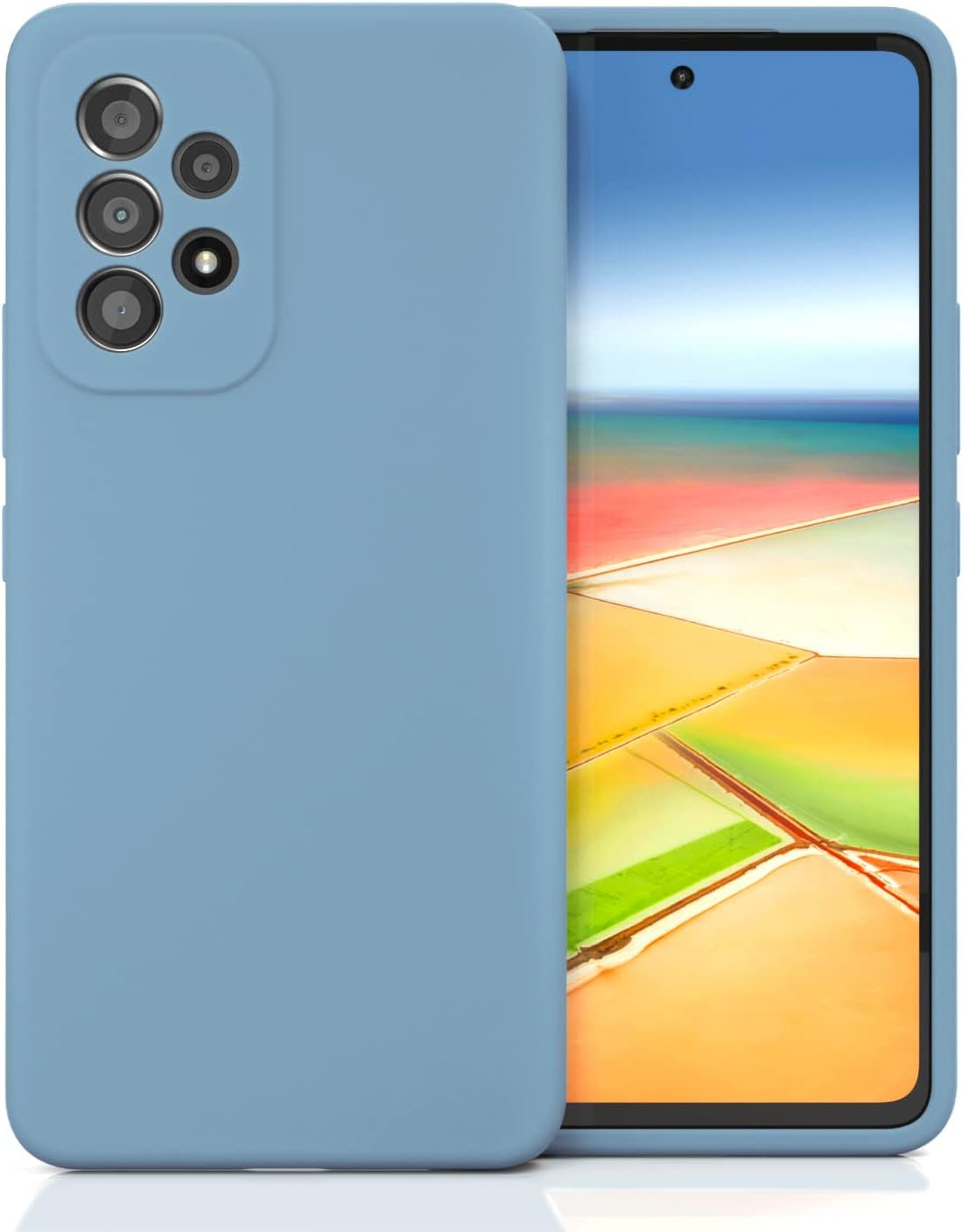 SYMOCA Liqiud Silicone Case for Samsung Galaxy A53 5G Silky Silicone Slim Full-Body Protective Shockproof Cover with Microfiber Lining Compatible with Galaxy A53 5G 6.5" (Jean Blue)  SYMOCA   