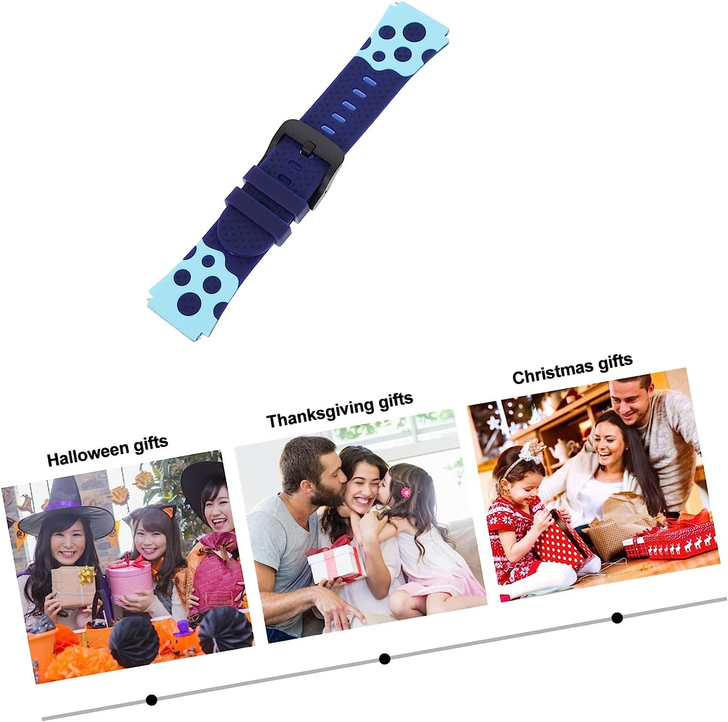 Mikikit Smartwatch Bands Children Universal Supple Wristband Belt Replacement Anti-Slip Smartwatch Watchband Strap Decorative Watch Kids Silicone Band Silicone Wristbands  Mikikit   