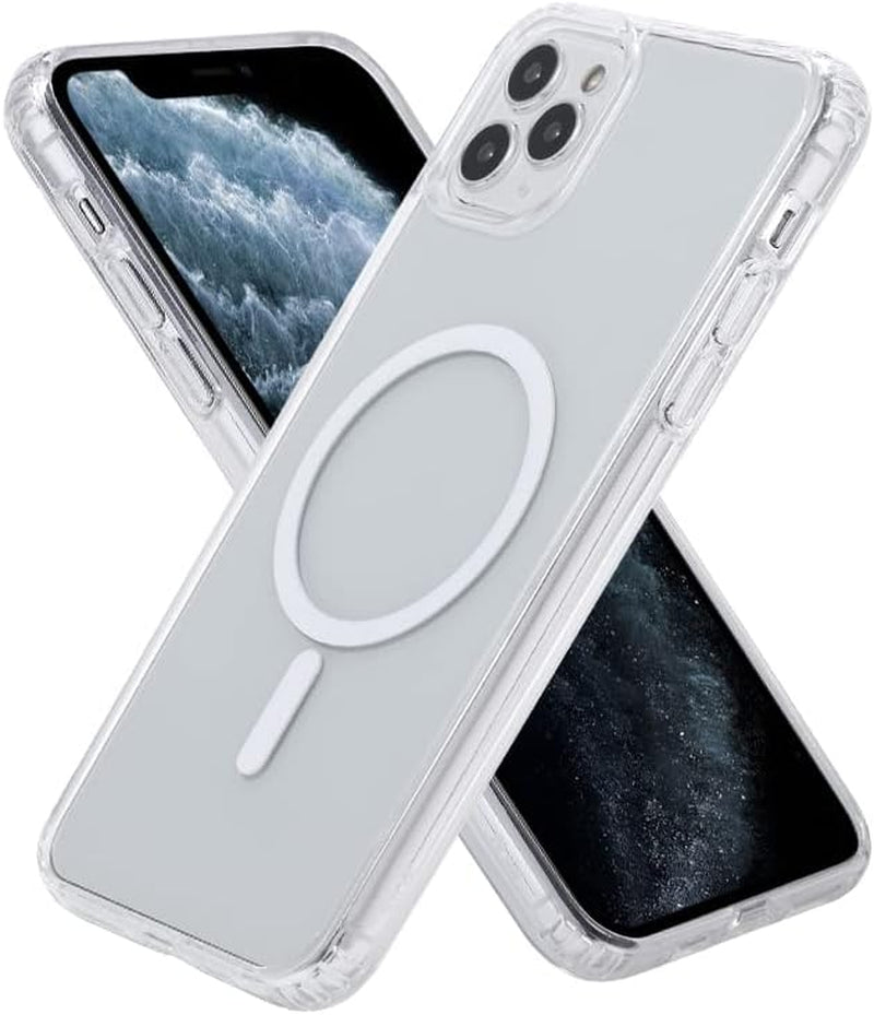 Yriklso for Iphone 11 Pro Magnetic Case, Built in Magnets Compatible with Magsafe, Clear Hard PC Back Cover + Soft TPU Frame Slim Bumper Case for Iphone 11 Pro（5.8"）,Clear  Yriklso   