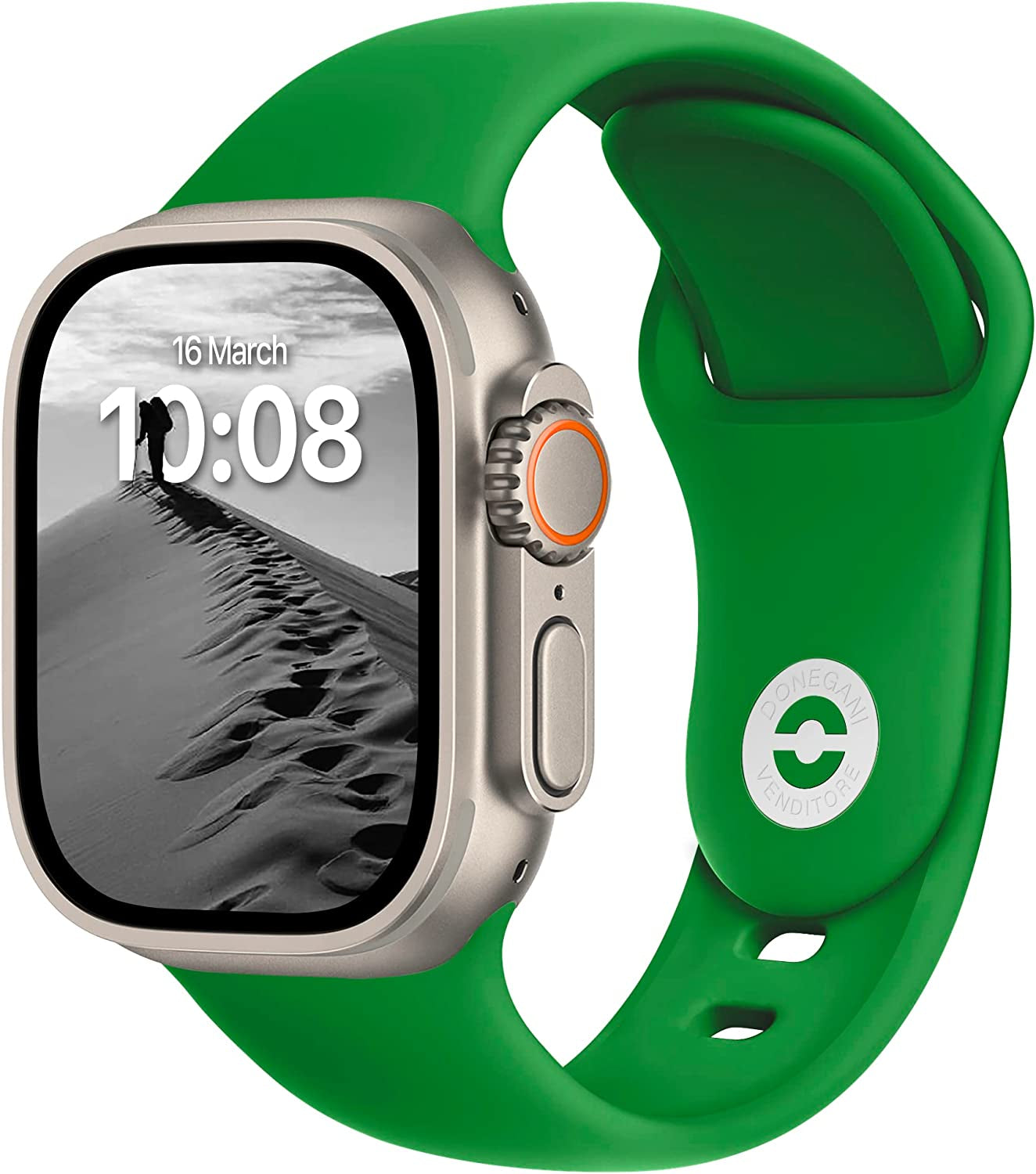 DONEGANI Sport Bands Compatible with Apple Watch Band Series Ultra 8 7 6 5 4 3 2 1 Se｜49Mm 45Mm 44Mm 42Mm Men Women in Color Orange｜Silicone FKM Bracelet Strap  DONEGANI Green Christmas 41mm｜40mm｜38mm 