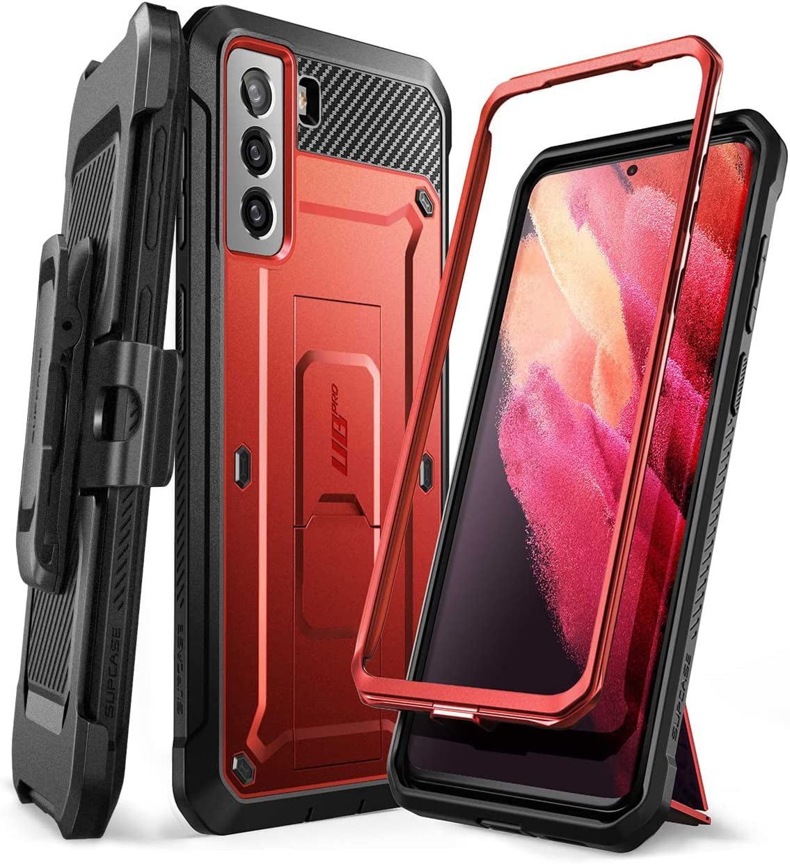 SUPCASE Unicorn Beetle Pro Series Case Designed for Samsung Galaxy S21 5G (2021 Release), Full-Body Dual Layer Rugged Holster & Kickstand Case without Built-In Screen Protector (Violte)  SUPCASE Ruddy  