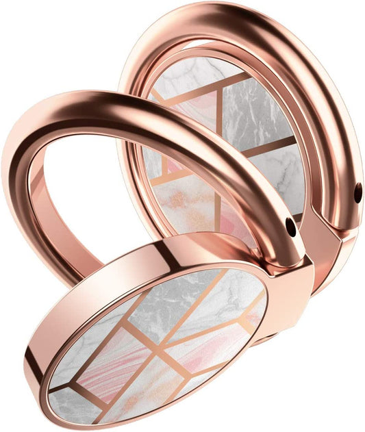 I-Blason Cell Phone Finger Ring Holder - Universal - Kickstand with 360° Rotation and 180° Flip Magnetic Car Mountable Compatible with Iphone 14/Iphone 13/Galaxy S23/Galaxy S22/Galaxy Z (Marble)  i-Blason   