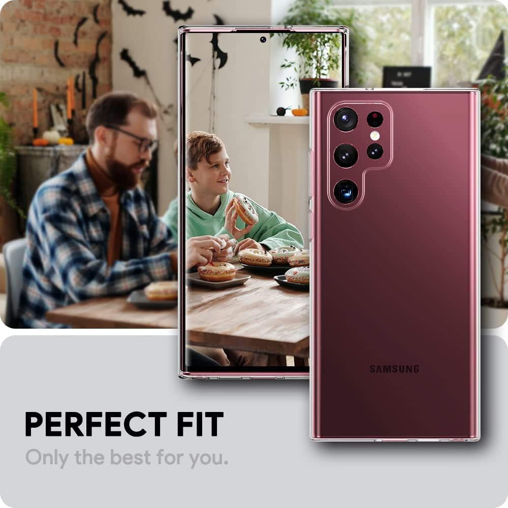 TPU for Samsung Galaxy S22 Ultra Case Clear, Galaxy S22 Ultra Case, Ultra [Slim Thin] Flexible TPU Scratch Resistant Gel Rubber Soft Silicone Protective Case Cover for Galaxy S22 Ultra(Clear)  CASEVASN   