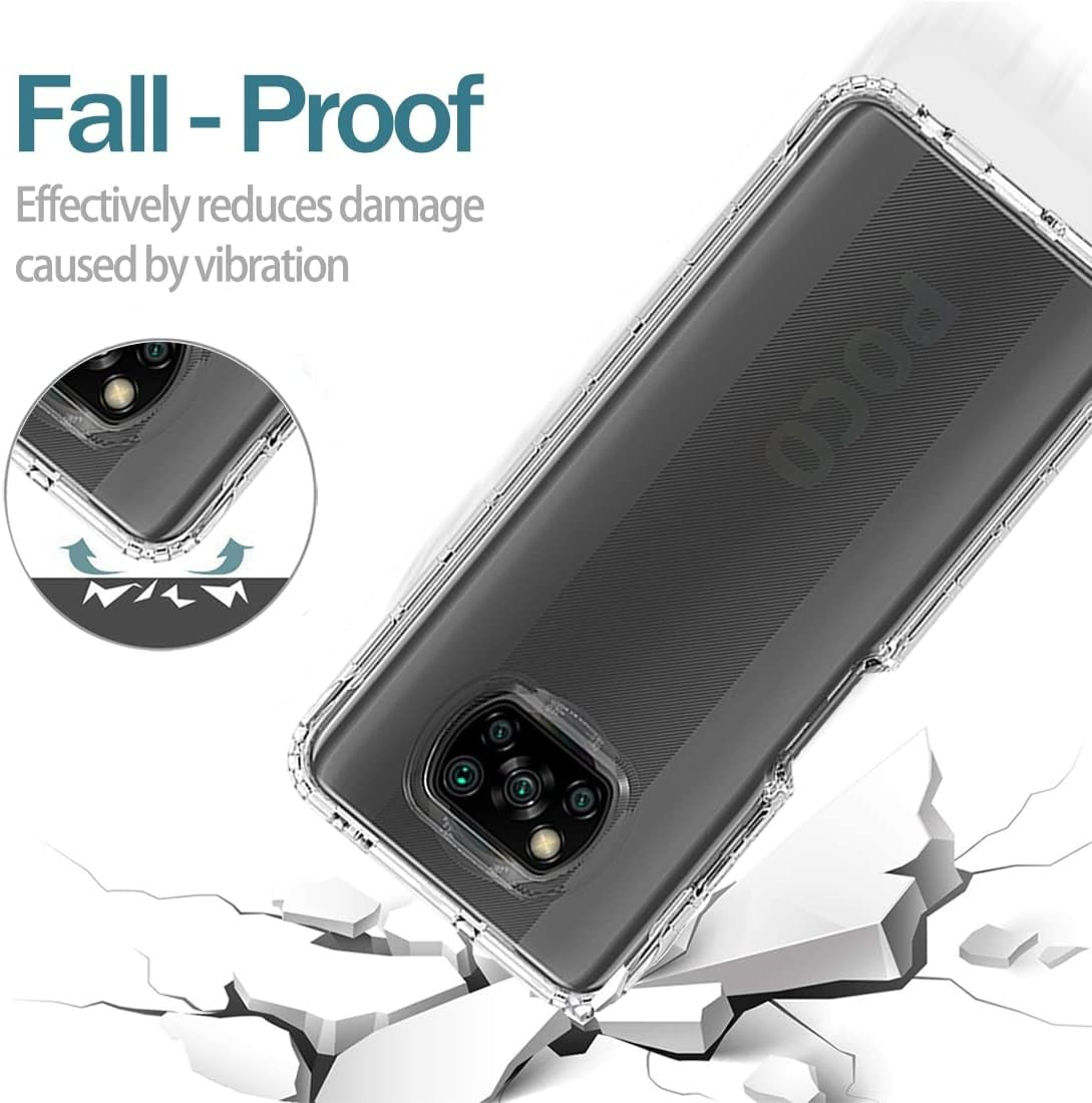 Zoeirc Case for Poco X3 Nfc/Poco X3 Pro/Poco X3 Case with Tempered Glass Screen Protector, Soft 360 Full Body Shockproof Hybrid Bumper Crystal Clear Case Cover for Xiaomi Poco X3 NFC (Clear)  Zoeirc   