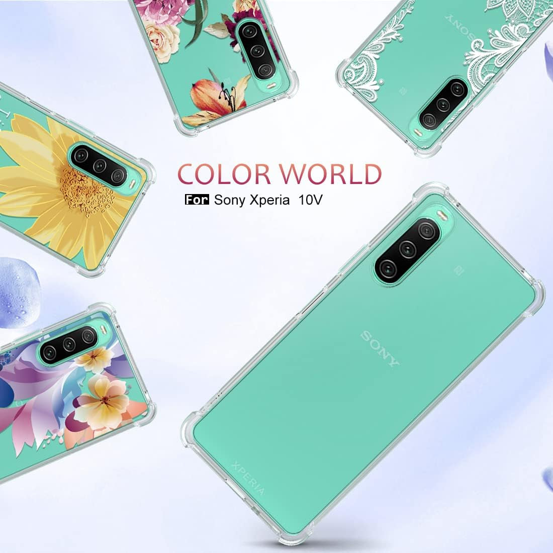 Osophter for Xperia 10 V Case,Xperia 10 5 Case Clear Women Girls Boys Reinforced Corners TPU Shock-Absorption Flexible Cell Phone Cover for Sony Xperia 10 V(Clear)  Osophter   