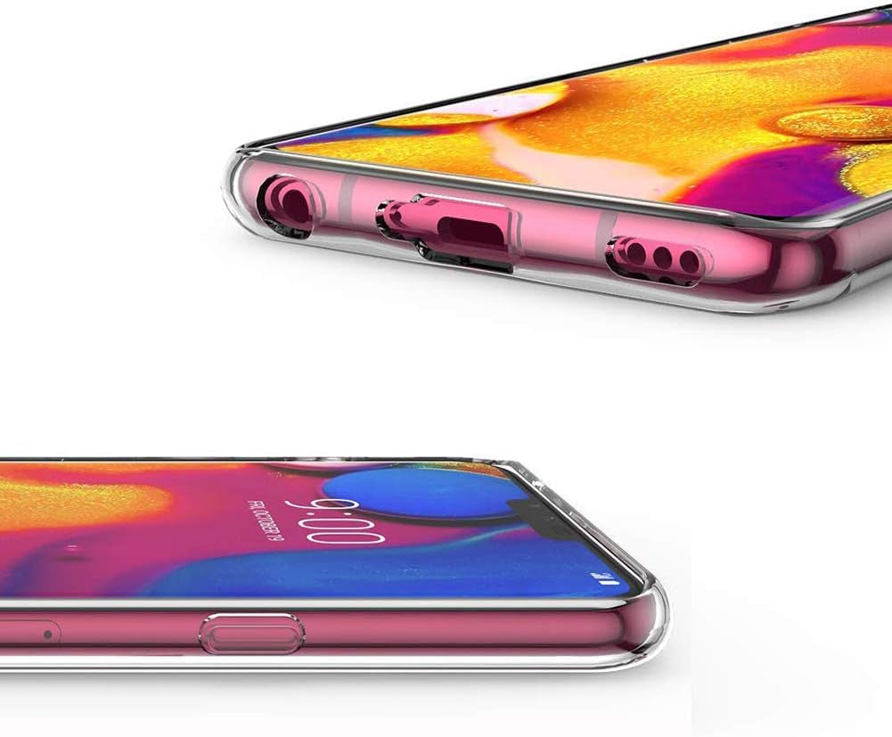 PUSHIMEI Compatible with LG V40 Thinq Case,Soft TPU Crystal Transparent Slim anti Slip Anti-Fingerprint Protective Phone Case Cover for V40 Thinq/V40 Storm(Clear)  PUSHIMEI Inc   