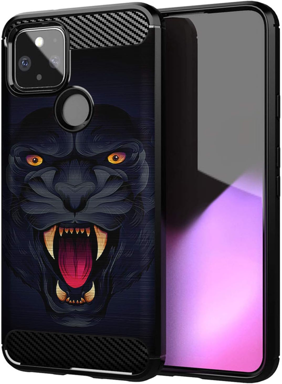Casesondeck Case Compatible with [Google Pixel 4A 5G (2020)] Pictorial Patterned TPU Design Case Flexible Slim and Elegant (Astronaut)  Cases on Deck Black Panther  