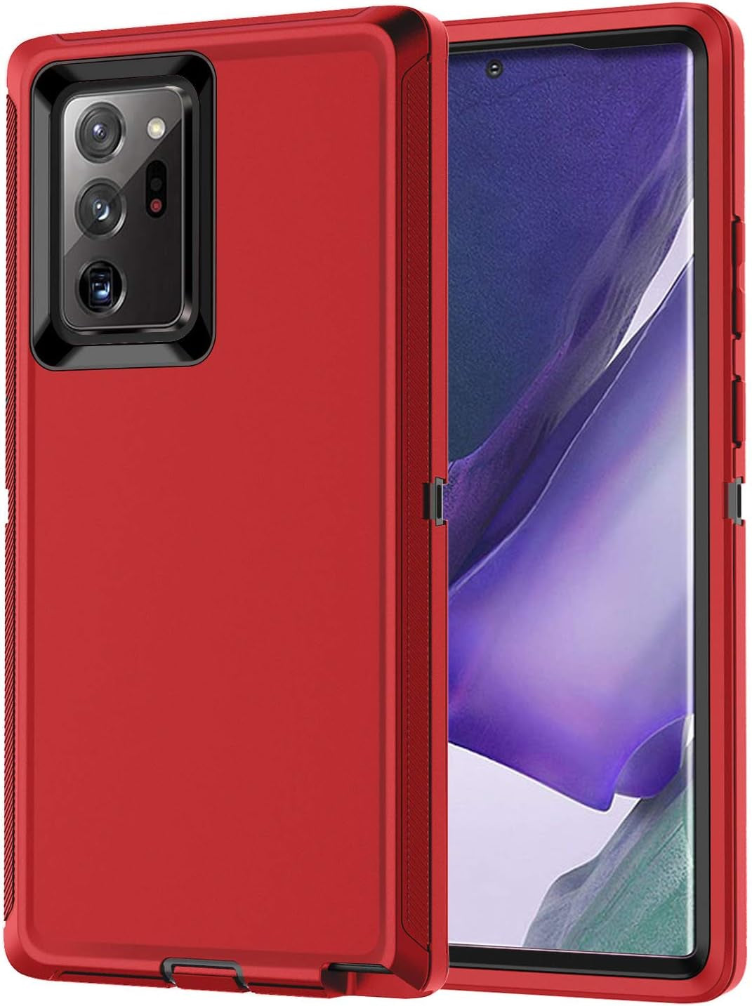 I-HONVA for Galaxy Note 20 Ultra Case Shockproof 3 in 1 Full Body Protection [Without Screen Protector] Rugged Heavy Duty Durable Cover Case for Samsung Galaxy Note 20 Ultra 5G 6.9 Inch,Grey/Green  I-HONVA Red/Black  