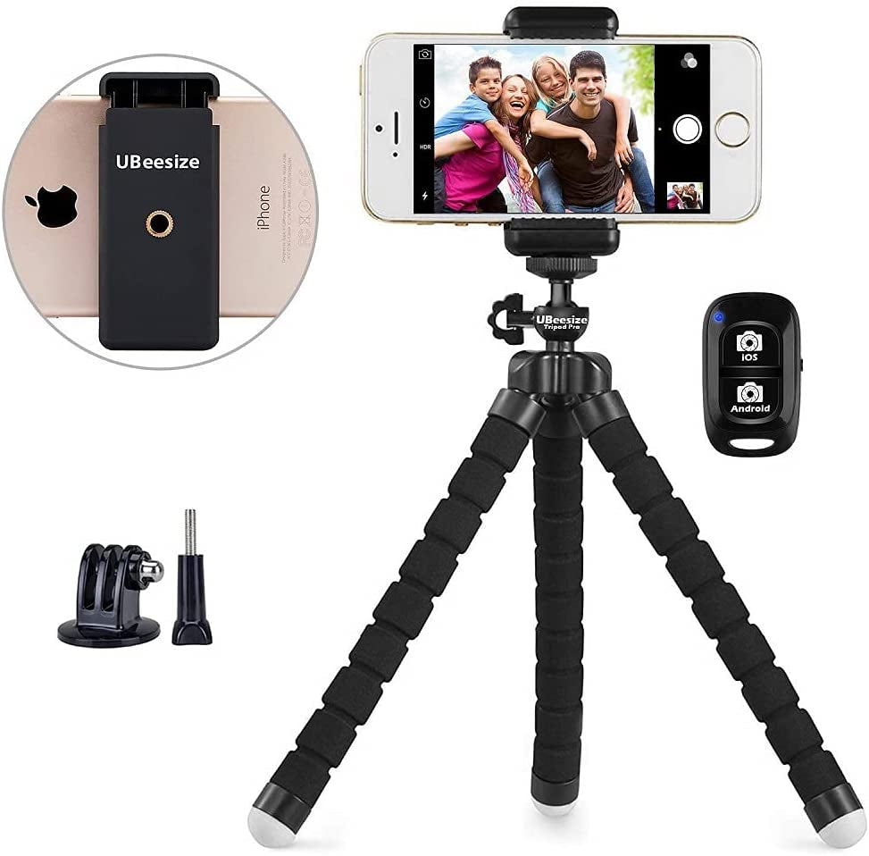 Ubeesize 12'' Ring Light with 62'' Selfie Stick Tripod, LED Ring Light & Phone Tripod, Portable and Adjustable Camera Stand Holder with Wireless Remote and Universal Clip  UBeesize   