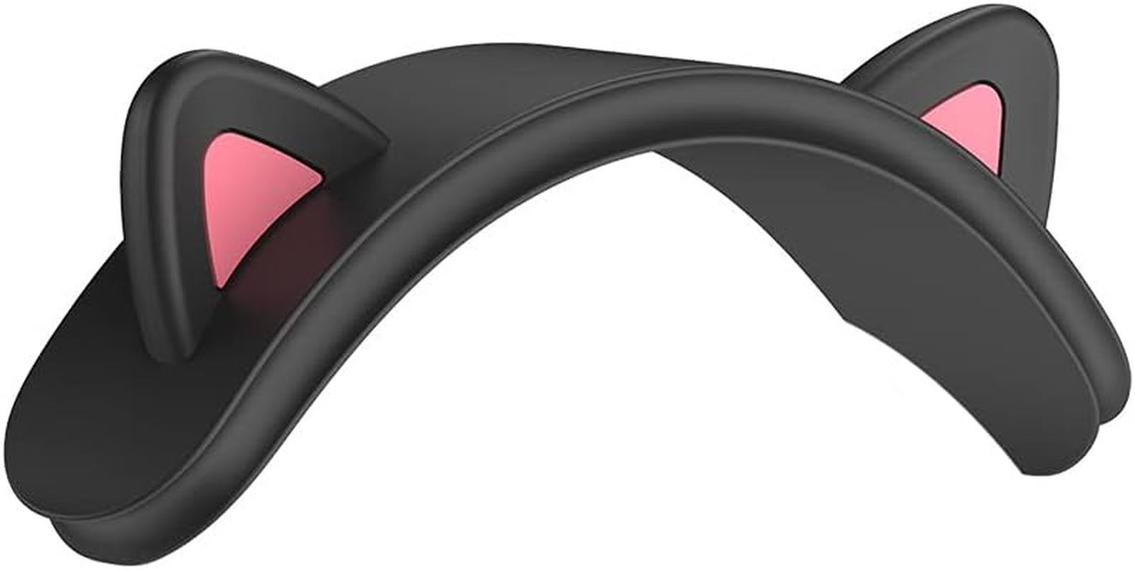 Replacement Headband Cover Soft Washable Silicone Cute Cat Ears Headband Protectors Cushion Compatible with Apple Airpods Max Headphones (Black)  CONVELIFE   