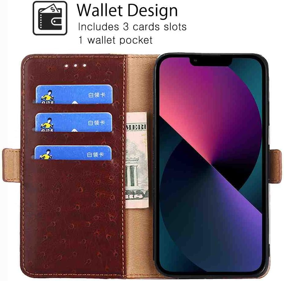 Cyr-Guard Phone Cover Wallet Folio Case for LG G6, Premium PU Leather Slim Fit Cover for LG G6, Good Touch, Brown  Cyr-Guard   