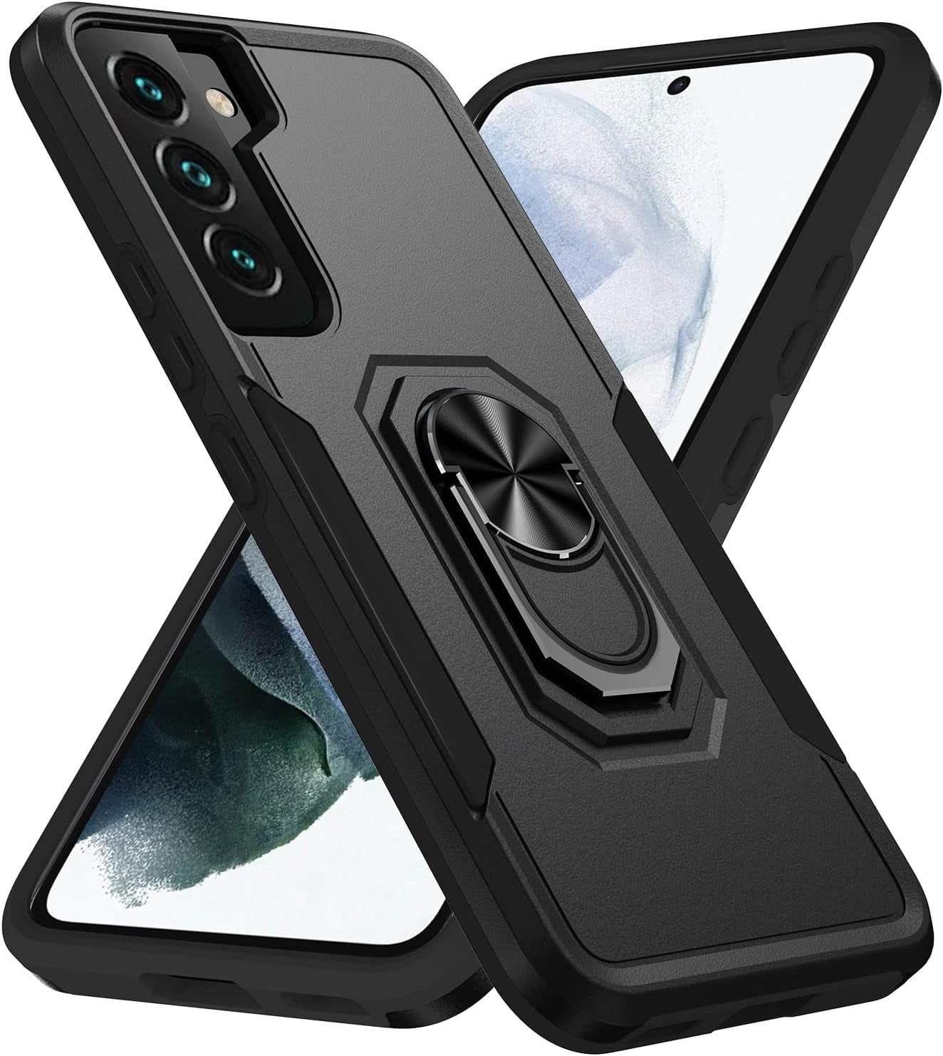 Fucozan for Samsung Galaxy S22 plus Case Galaxy S22+ Case with Kickstand Armor Magnetic Ring Rugged Protective Military Grade Shockproof Case for Galaxy S22 plus Phone Case (Navy)  Fucozan Black  