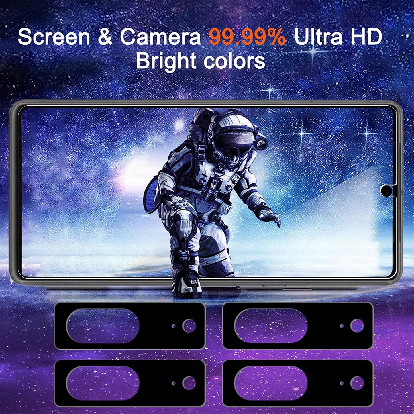 IMBZBK [4+4 Pack] for Google Pixel 7 Screen Protector 4 Pack 9H Tempered Glass 4 Pack HD Camera Lens Protector Cover Accessories Protection Case Friendly Mounting Frame Support Fingerprint Rreader  IMBZBK   