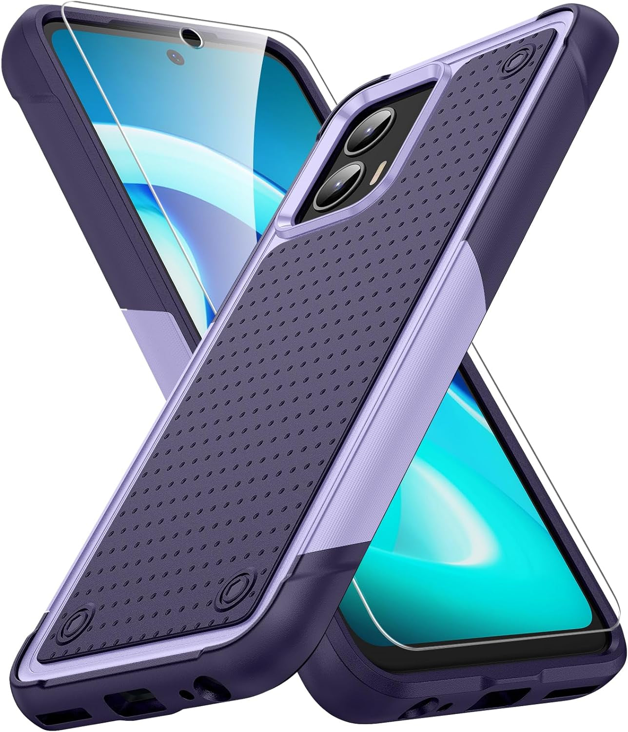 Warsia for Moto G 5G 2023 Case,Motorola G 5G 2023 Case with Screen Protector[Military Grade Drop Tested] Heavy-Duty Tough Rugged Shockproof Protective Case for Motorola Moto G 5G 2023, Green  BOYOSS Yz Purple Blue  