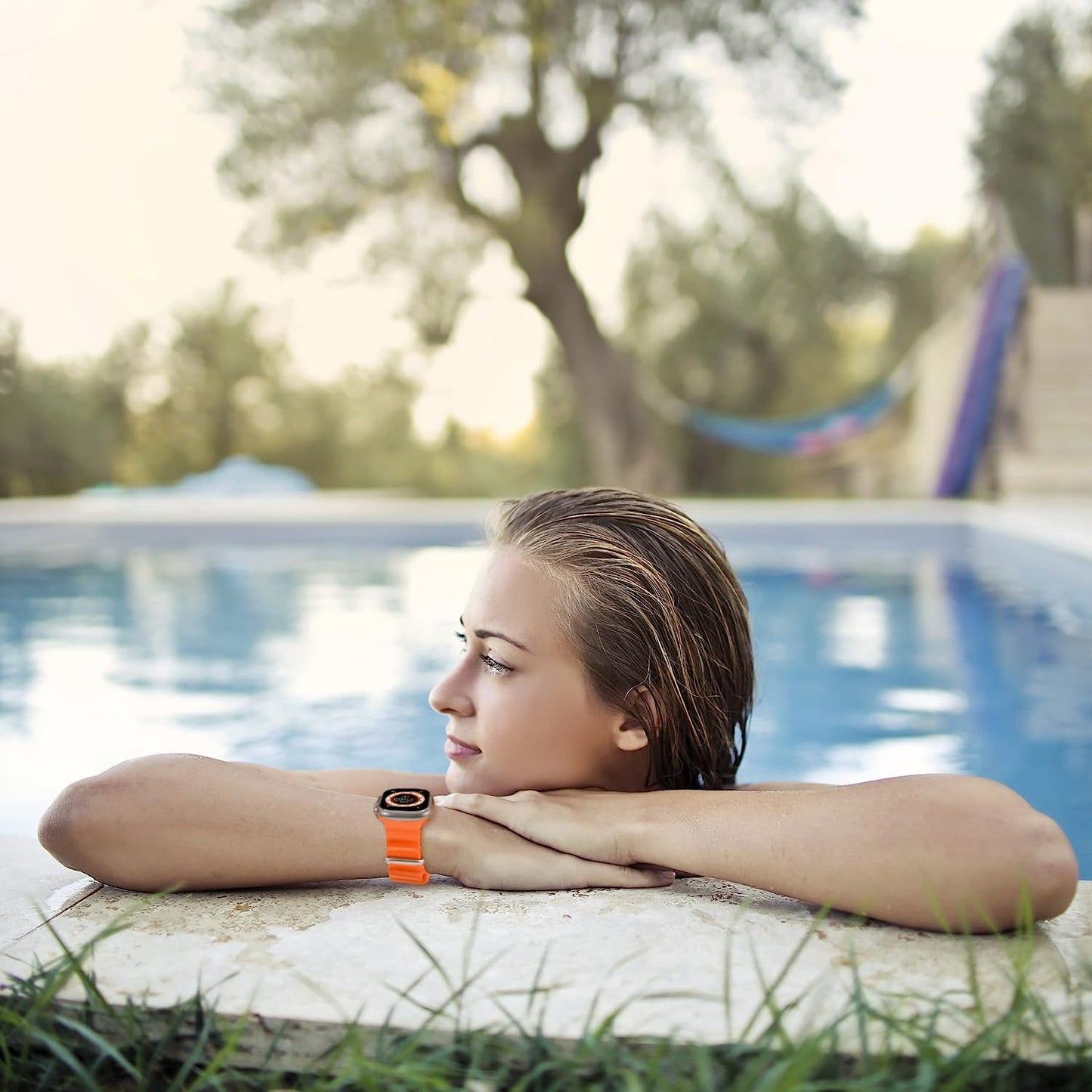 Ocean Band Compatible for Apple Watch Band Adjustable Sports Strap for Apple Watch Series Ultra/8/7/6/5/4/3/2/1/Se Compatible with 42Mm 44Mm 45Mm 49Mm Case Size  Lushan   