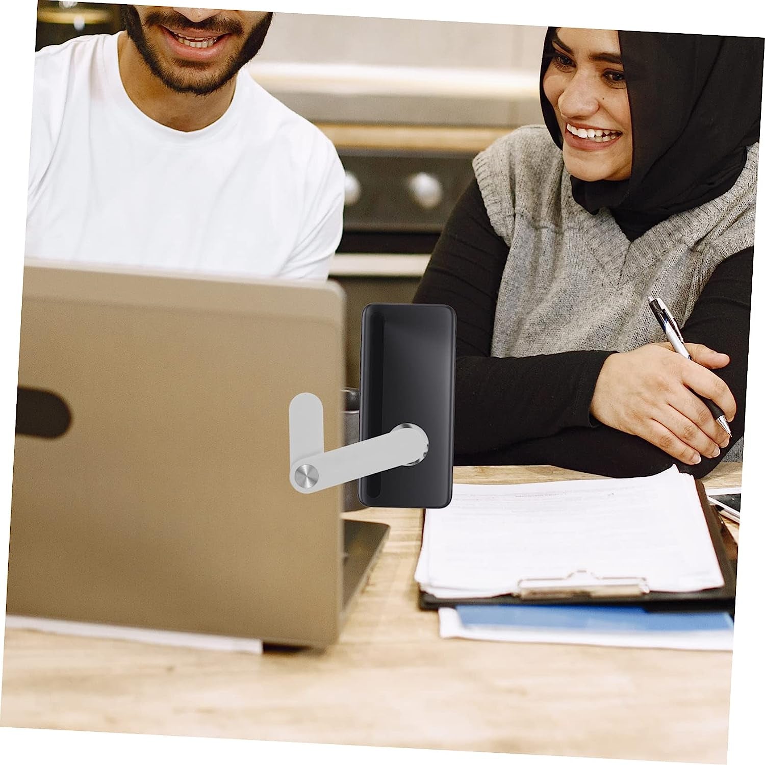 FELTECHELECTR Screen Phone Holder Magnetic Phone Mount Auas Laptop Smart Phones Phone Side Mount Clip Computer Phone Mount Laptop Phone Mount Laptop Arm for Phone Laptop Phone Mount Magnetic Abs  FELTECHELECTR   