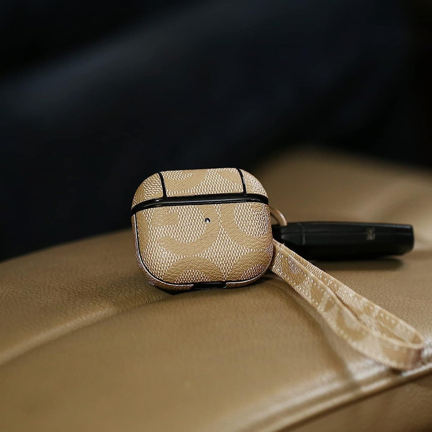 Raimot Airpods 3Rd Leather Elegant Case with Keychain Fully Protective Case for Airpods Accessories Gifts (Airpods 3Rd)  Raimot   