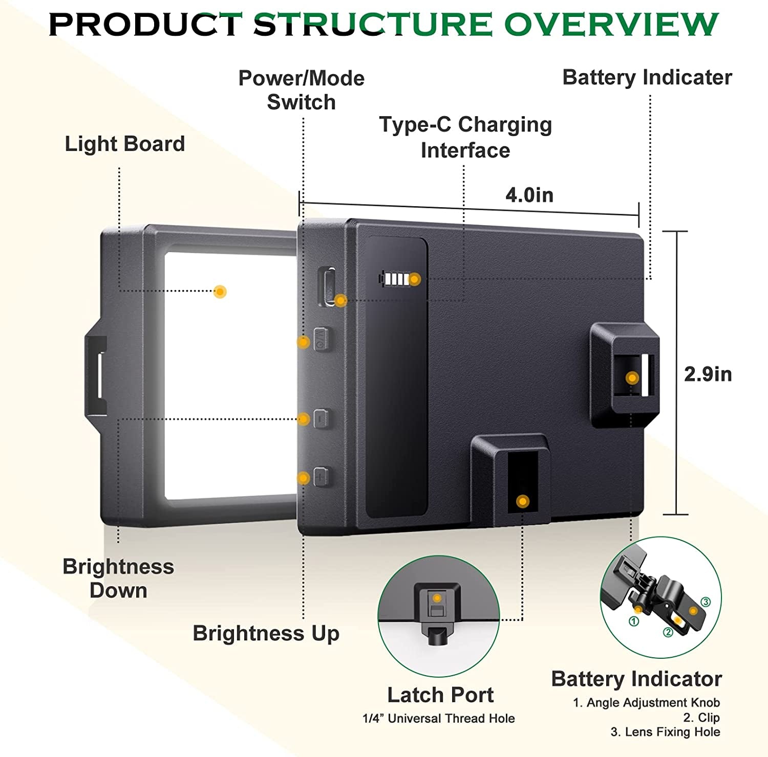 Aureday Rechargeable Selfie Light, Clip-On LED Ring Light for Phone, Laptop, Tablet and Computer, Portable Phone Light for Selfie/Video Conference/Zoom Call/Photography/Makeup/Picture  Aureday   