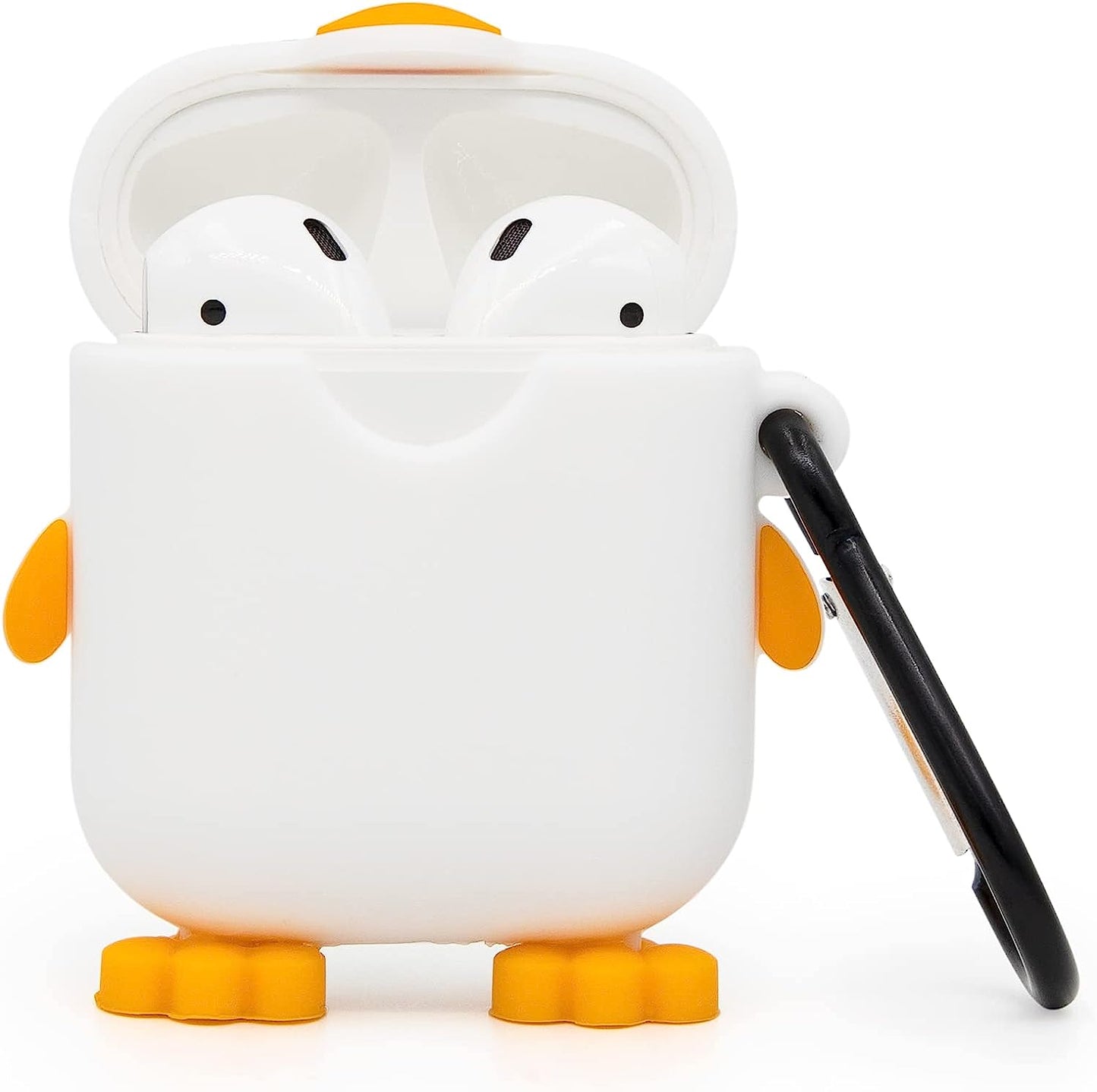 YONOCOSTA Cute Airpods Case, Airpods 2 Case, Chick Funny 3D Cartoon Animals Case, Soft Silicone Shockproof Charging Cover with Carabiner for Airpods 1St Generation, Airpods 2Nd Generation  YONOCOSTA Inc   