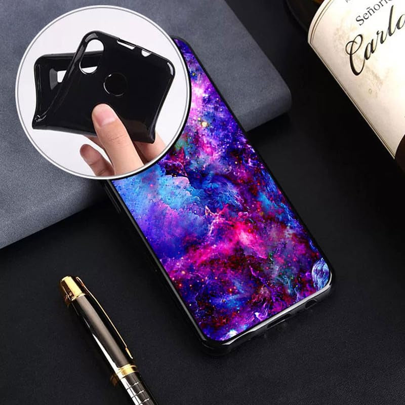 WIMSPEED Shockproof Phone Case for Sony Xperia 5 V (6.1") + 2 Pack Tempered Glass Protective Film, Slim Soft Silicone Shell anti Scratch TPU Cover for Sony Xperia 5 V - Starry Sky  WIMSPEED   