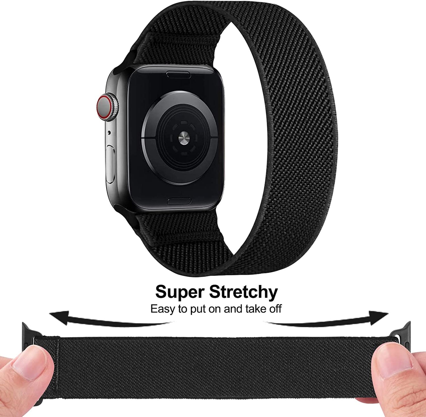 HILIMINY 10 Pack Stretchy Solo Loop Bands Compatible with Apple Watch 38Mm 40Mm 41Mm 42Mm 44Mm 45Mm 49Mm Men Women, Braided Elastic Nylon Sport No Buckles Straps for Iwatch Ultra SE Series 8 7 6 5 4 3 2 1  HILIMNY   