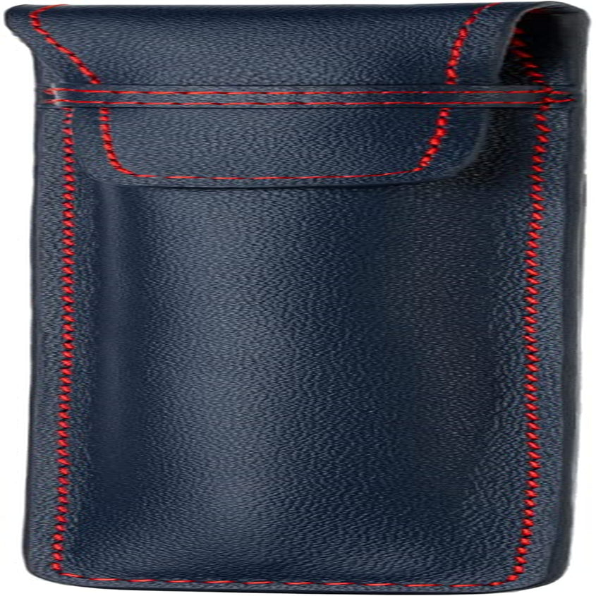 TORRO Pencil Sleeve Compatible with Apple Pencil (1St and 2Nd Generation) – Genuine Leather Apple Pencil Case with Microfibre Lining (Dark Brown)  B.A.M Worldwide ltd Navy Blue with Red Detail  