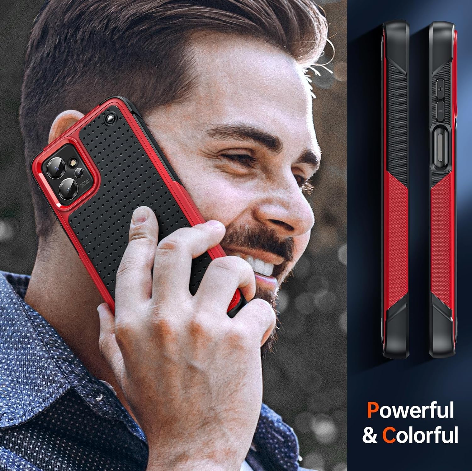 Leyi for Motorola-G-Power Case 2023 (XT2311): Moto G Power Phone Case with HD Screen Protectors, Heavy Duty Dual Layer Hard PC Textured Back & Soft Bumper Cover Case for Motorola G Power 2023, Red  LeYi   