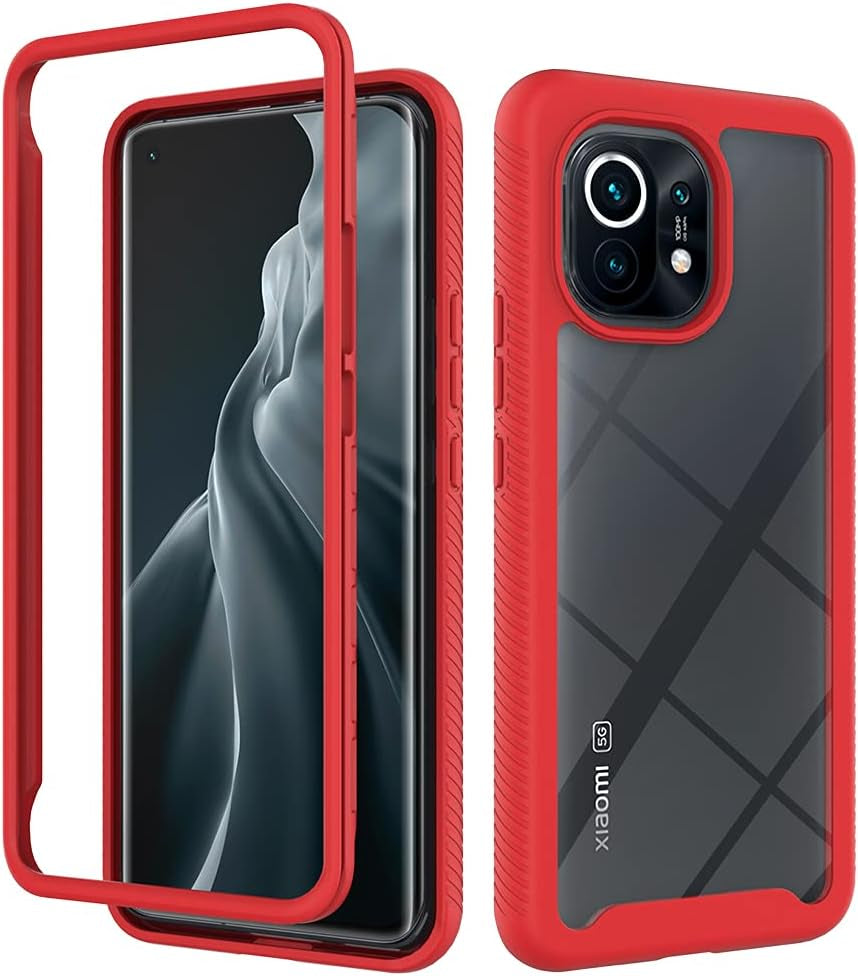 Case for Xiaomi Mi 11 Case Cover,Anti-Fall and Shock-Absorbing Protective Cover Case for Xiaomi Mi 11 5G M2011K2C M2011K2G Case Red  QiongNi   