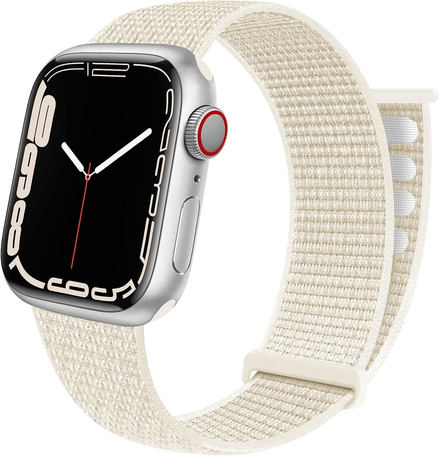 GZ GZHISY Sport Loop Nylon Band Compatible with Apple Watch Band 38Mm 40Mm 41Mm 42Mm 44Mm 45Mm 49Mm Ultra Iwatch Series 8 7 6 SE 5 4 3 2 1 Strap, Fit for Iphone Watch Band Women Men Stretchy Elastic Braided Weave Replacement Wristband Breathable  GZ GZHISY Pure Starlight 38mm/40mm/41mm 