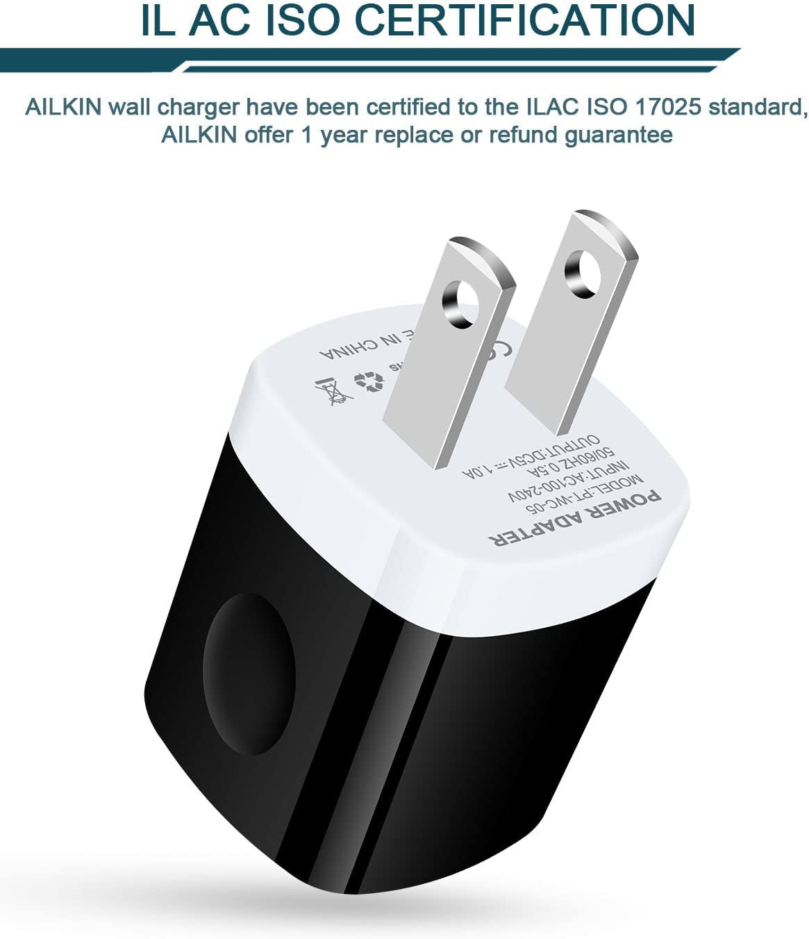 USB Wall Charger Plug, Fast Charging Block, AILKIN 5Pack 1A 1-Port Power Adapter Charging Cube Bricks Box for Iphone 14 13 12 Mini Pro Max/11/Xr/Xs/X/8/7, Ipad Pro/Air, Cell Phone USB a Plug Cargador  Shenzhen Putuo Technology Co.,Ltd   