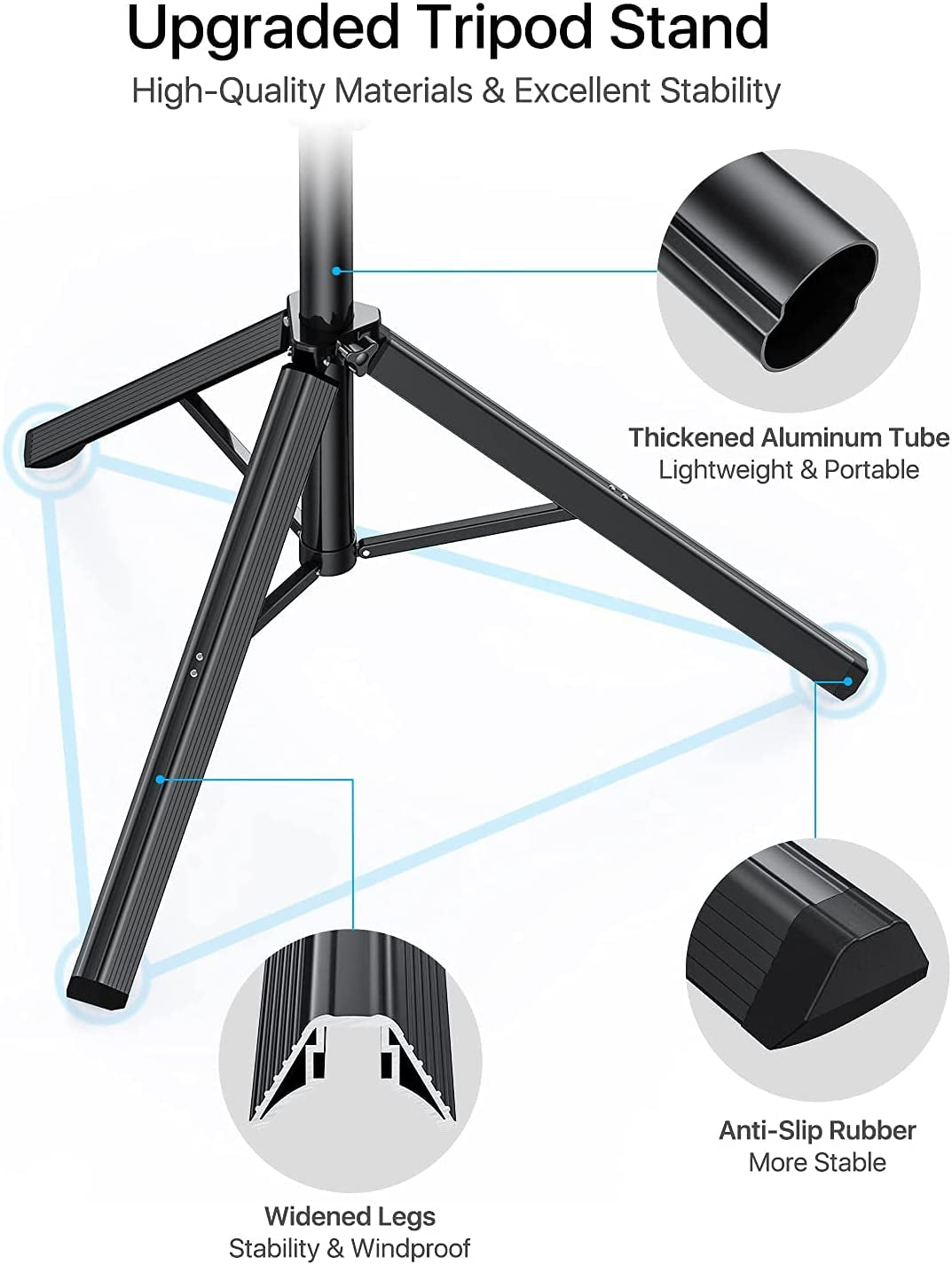 NEXBOOM Phone Tripod - 66" [Stable & Portable] Phone Tripod Stand with Remote, Travel Tripod Compatible with Iphone 14 Pro Max 13 12,Samsung S22/ Camera/Gopro/Video Recording  NEXBOOM   