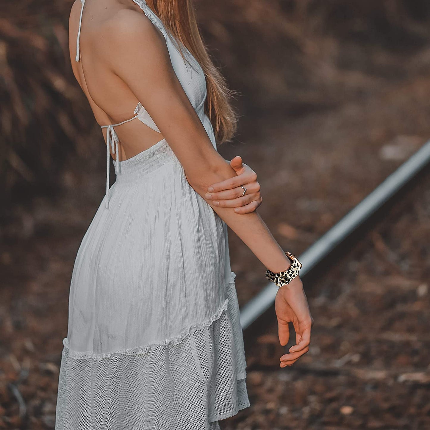 TOYOUTHS 3 Packs Compatible with Apple Watch Band Scrunchies 49Mm(Ultra)/45Mm/44Mm/42Mm Cloth Soft Pattern Printed Fabric Bracelet Women Iwatch Elastic Scrunchy Band Series SE 8 7 6 5 4 3 2 1 S/M  TOYOUTHS   