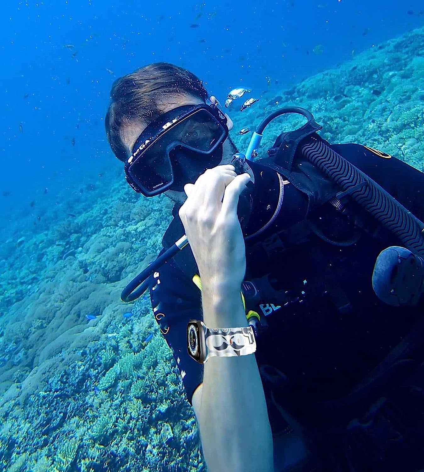 Luxury Sport Band Compatible with Apple Watch Ocean Band 49MM 38MM 40MM 41MM 42MM 44MM 45Mm,Designer Classic Monogram Retro Soft Strap Replacement Sport Wristbands for Iwatch Series 8 7 6 5 4 3 2 1 SE  Cairiocoin   