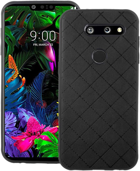 Phone Case for LG G8 Thinq Slim Soft Rubber Case,Shock Resistant Rugged Lightweight Flexible Anti-Slip Slim Fit Full Body Protective Rubber Phone Cover for Lgg8Thinq LGG8 Thin Q G 8 Black  Asuwish   