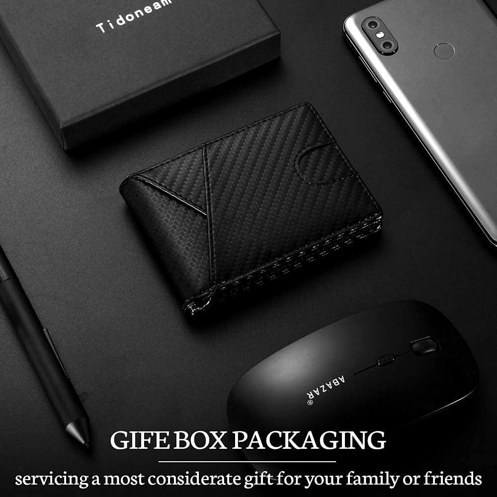 Tidoneam Mens Wallet with Money Clip RFID Blocking Slim Card Holder for Men with Gift Box  Tidoneam   