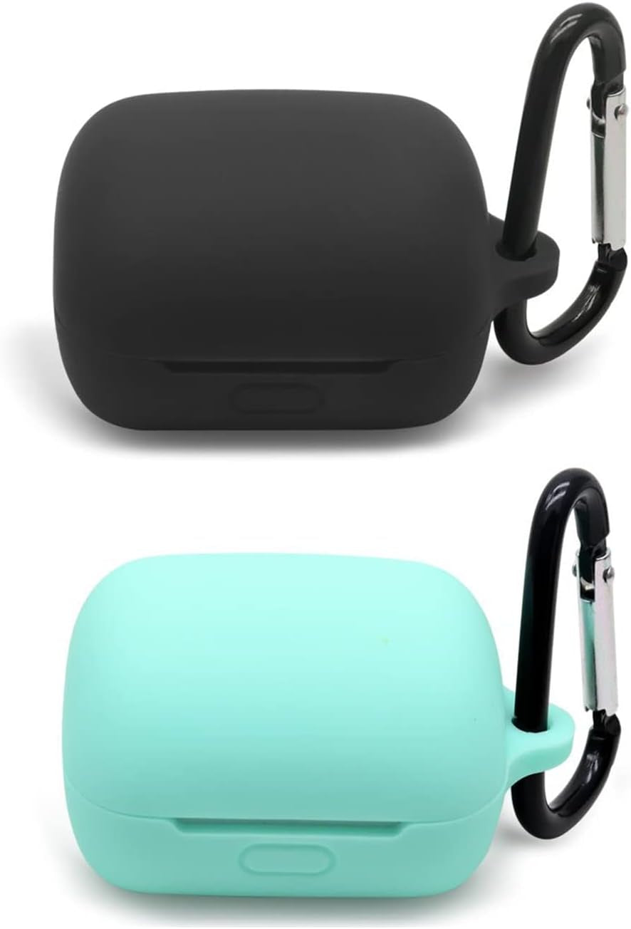 [2 Pack] Silicone Case for Sony Linkbuds WF-L900 Truly Wireless Earbud,Premium Soft Skin Cover Shock-Absorbing,Anti-Scratch Protective Case with Keychain,Black Pink  20220406sn-8 Black+Mint Green  