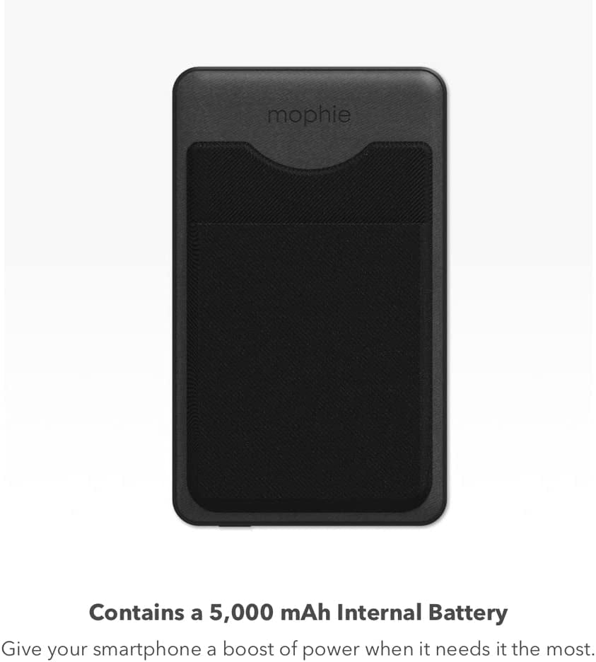 Mophie Snap+ Juice Pack Wallet 5K -Black - Magnetic Power Bank Compatible with Magsafe & Qi-Enabled Smartphones, Works with Apple and Android Phones (Not Compatible with Iphone 13 Pro or 13 Mini)  mophie   