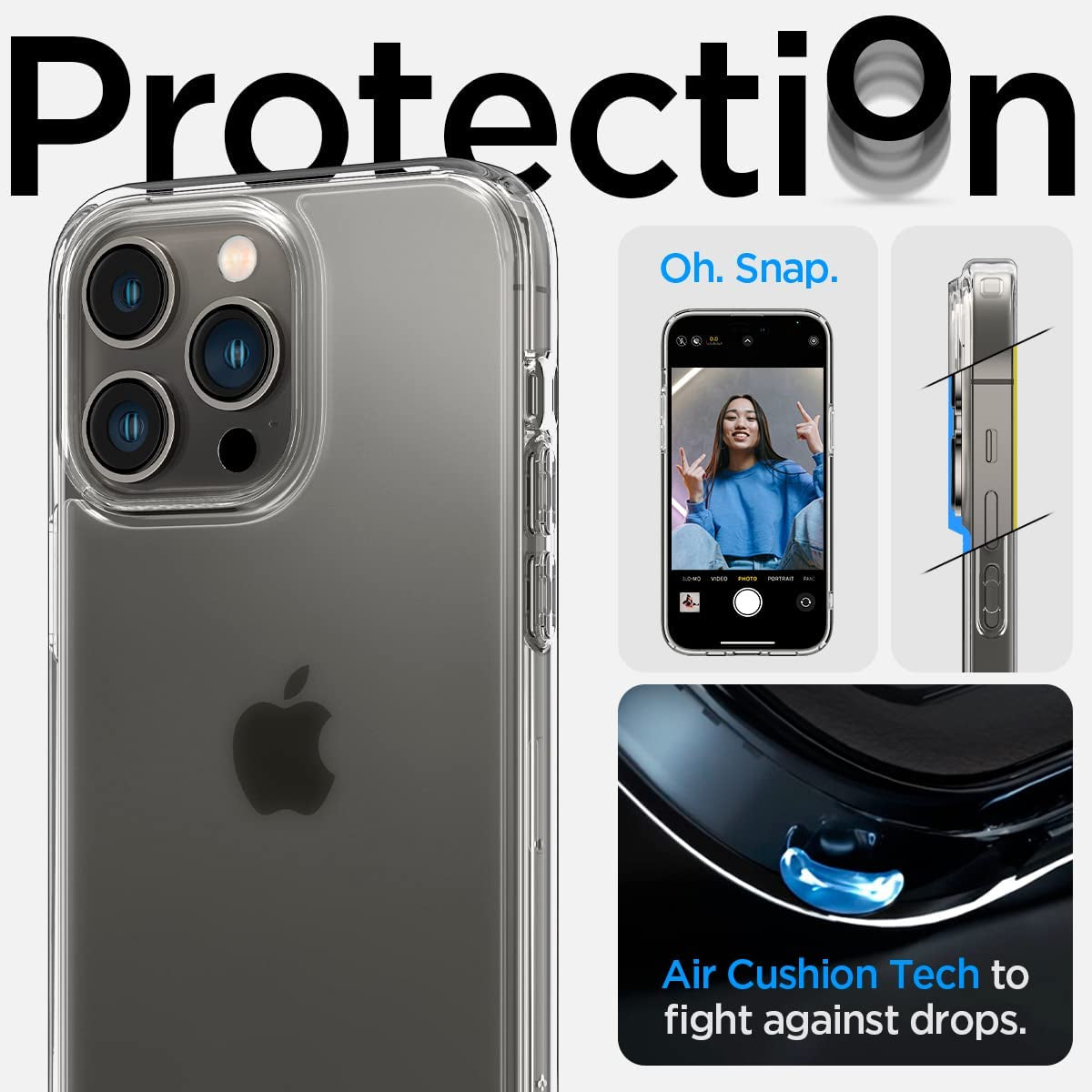 Spigen for Iphone 14 Pro Max Case, Ultra Hybrid [Anti-Yellowing Technology] [Military Grade Drop Protection] Phone Case for Iphone 14 Pro Max - Frost Clear  Spigen   