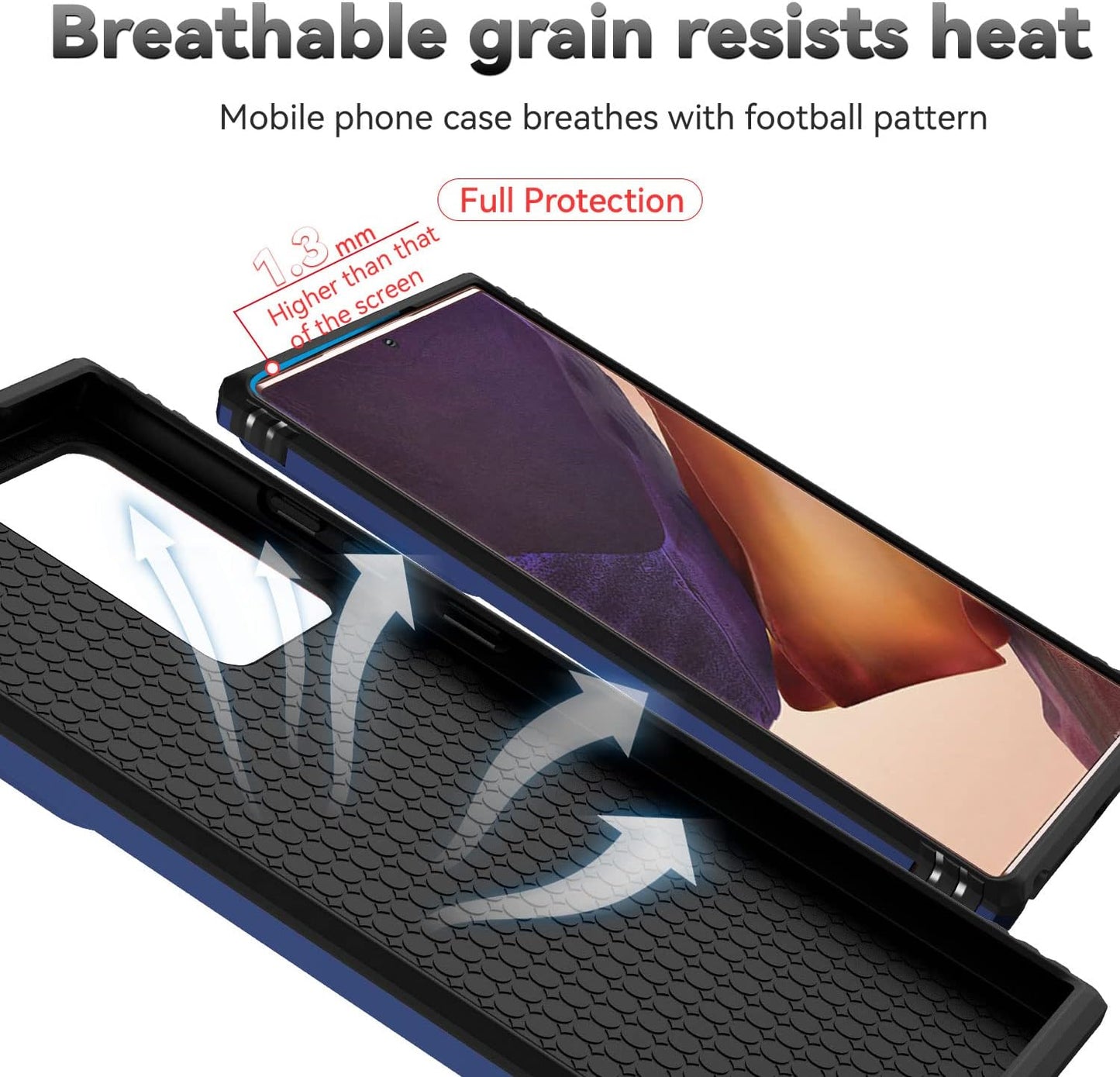 For Samsung Galaxy Note 20 Ultra Case with Camera Lens Cover HD Screen Protector, Military-Grade Drop Tested Magnetic Ring Holder Kickstand Protective Phone Case for Galaxy Note 20 Ultra 5G (Navy)  JINZHI Inc   