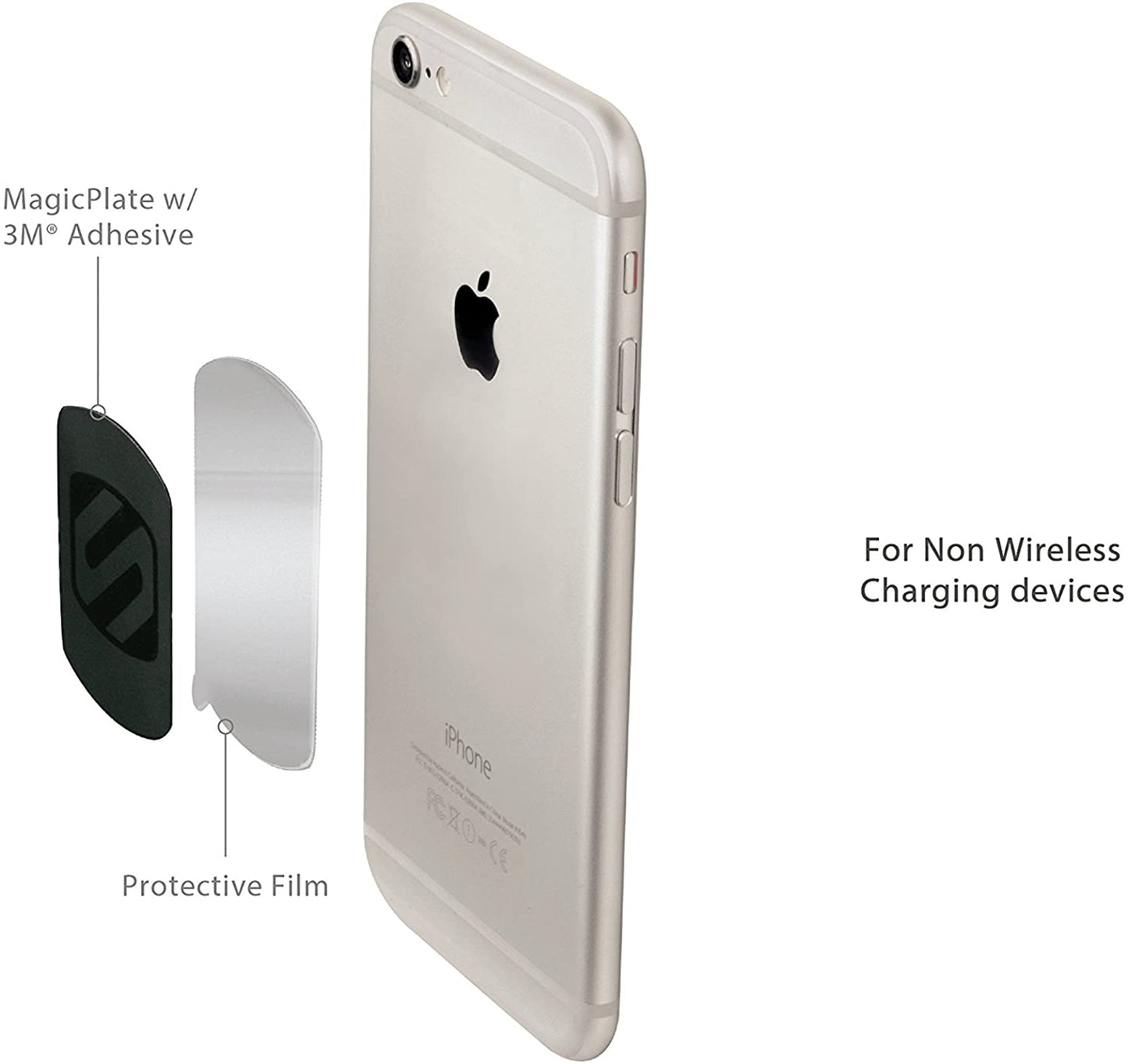 Scosche MAGRKI Magicmount Phone Replacement Plate Kit - for Magnetic Car Phone Mount Holder with Extra Strength Hold, Universal with All Devices, Black  Scosche   