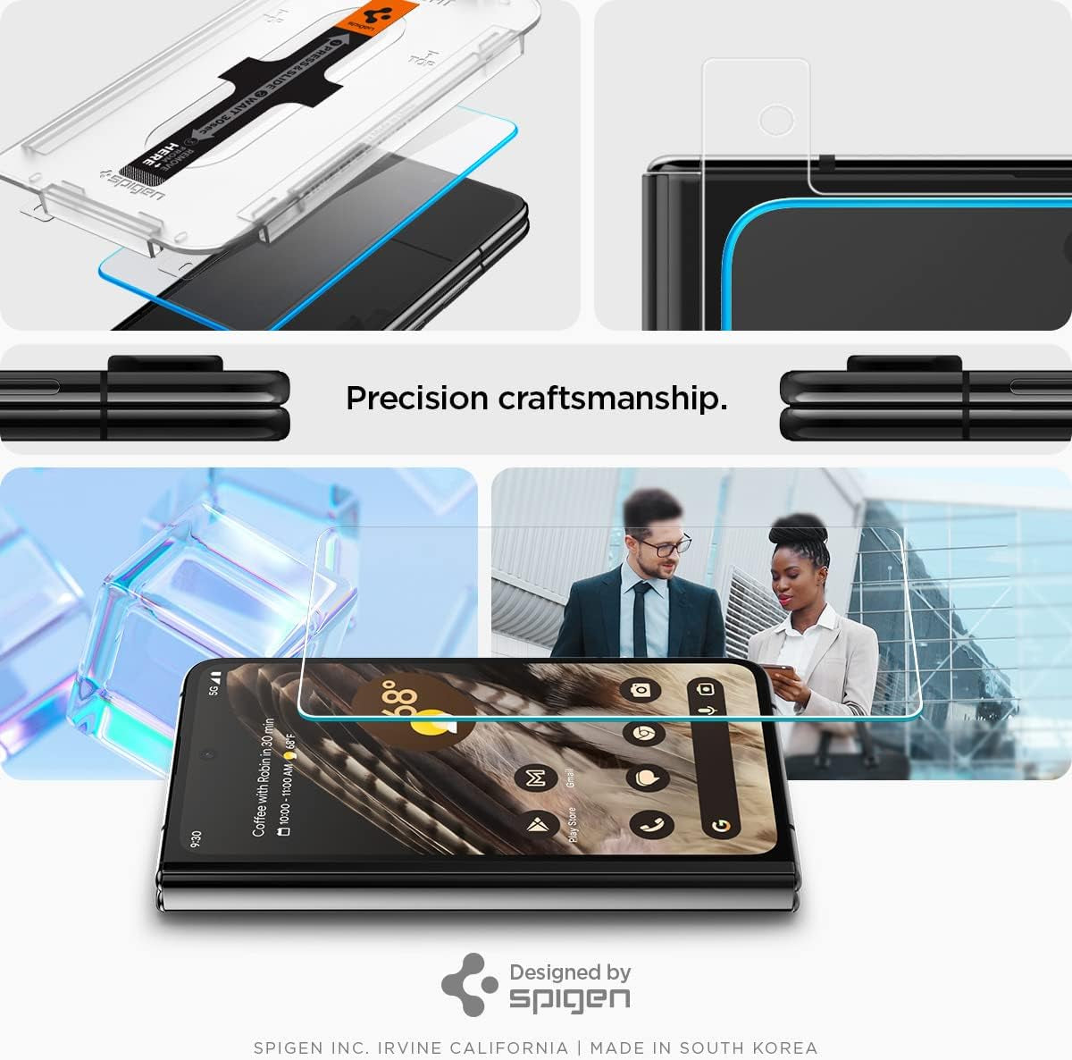 Spigen Tempered Glass Screen Protector [Glastr EZ FIT] Designed for Pixel Fold [2 Pack]  Spigen   