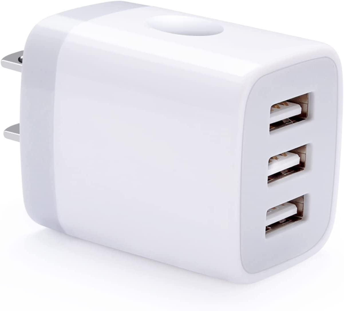 USB Wall Charger Adapter, 18W/3Amp Fast Multiple 3-Ports USB Plug Charger Block Cube Charger Box USB Brick Charging Base Compatible Iphone 14 13 12 11 Pro Max Xs XR X 8 7 6 Pad, Samsung, Android  Shenzhen Putuo Technology Co.,Ltd   