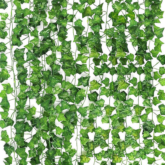 CEWOR 14 Pack 98 Feet Fake Ivy Leaves Artificial Garland Greenery Hanging Plant Vine for Bedroom Wall Decor Wedding Party Room Astethic Stuff  CEWOR   
