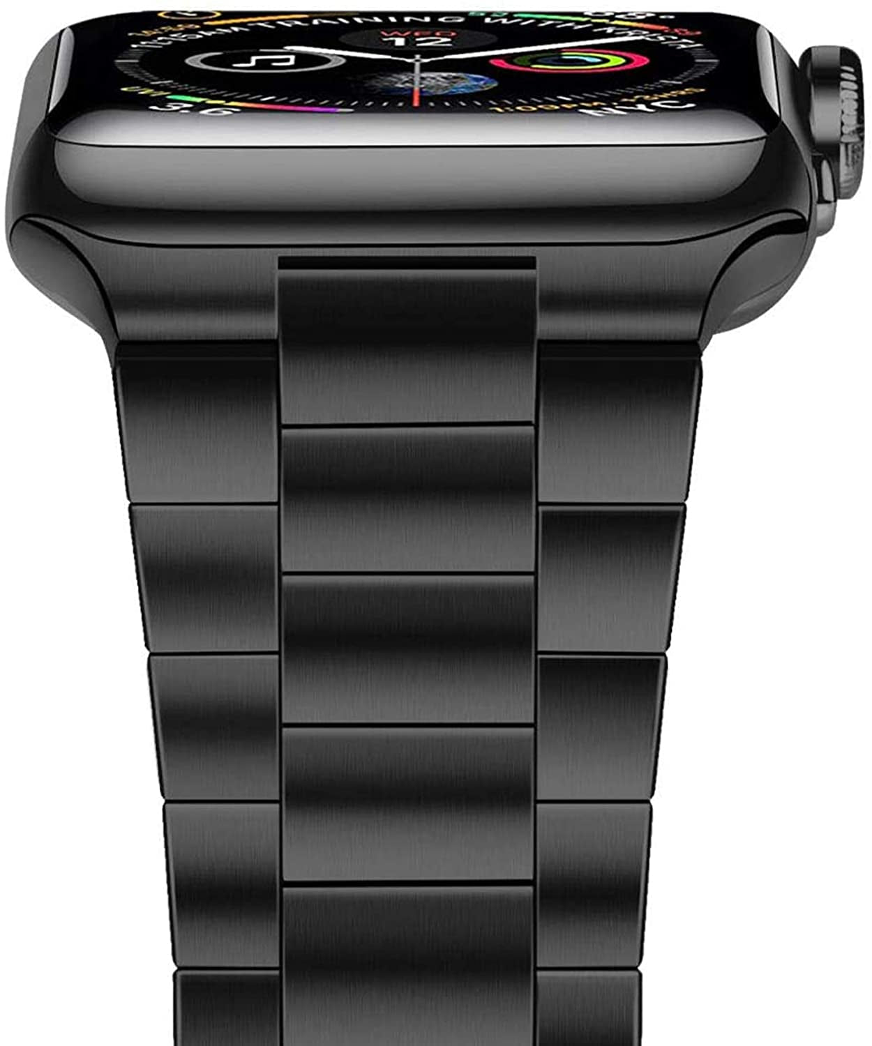 Iiteeology Compatible with Apple Watch Band 42Mm 44Mm 45Mm 49Mm 38Mm 40Mm 41Mm, Upgraded Solid Business Stainless Steel Band for Apple Iwatch Ultra SE Series 8 7 6 5 4  iiteeology Black 49mm/45mm/44mm/42mm 