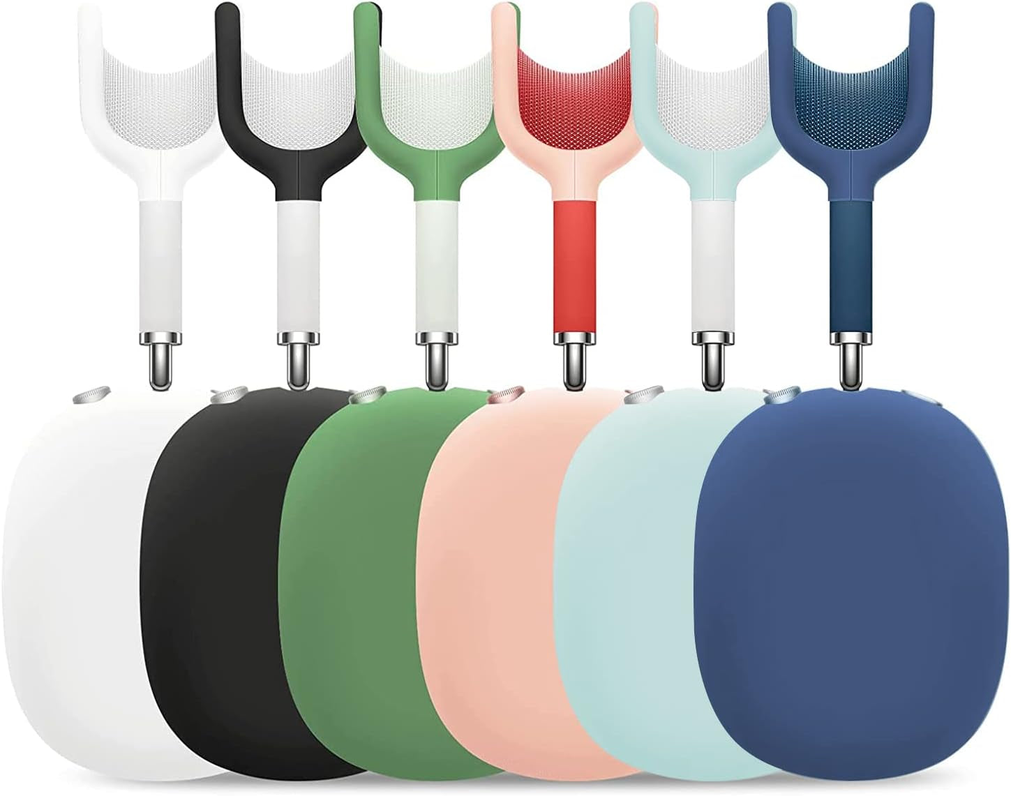 OETKER Compatible Airpods Max Case Cover, Soft Silicone 3 in 1 Anti-Scratch Ear Pad Case Cover/Ear Cups Cover/Headband Cover Accessories Skin for Airpods Max, Green Glow in the Dark  OTK   