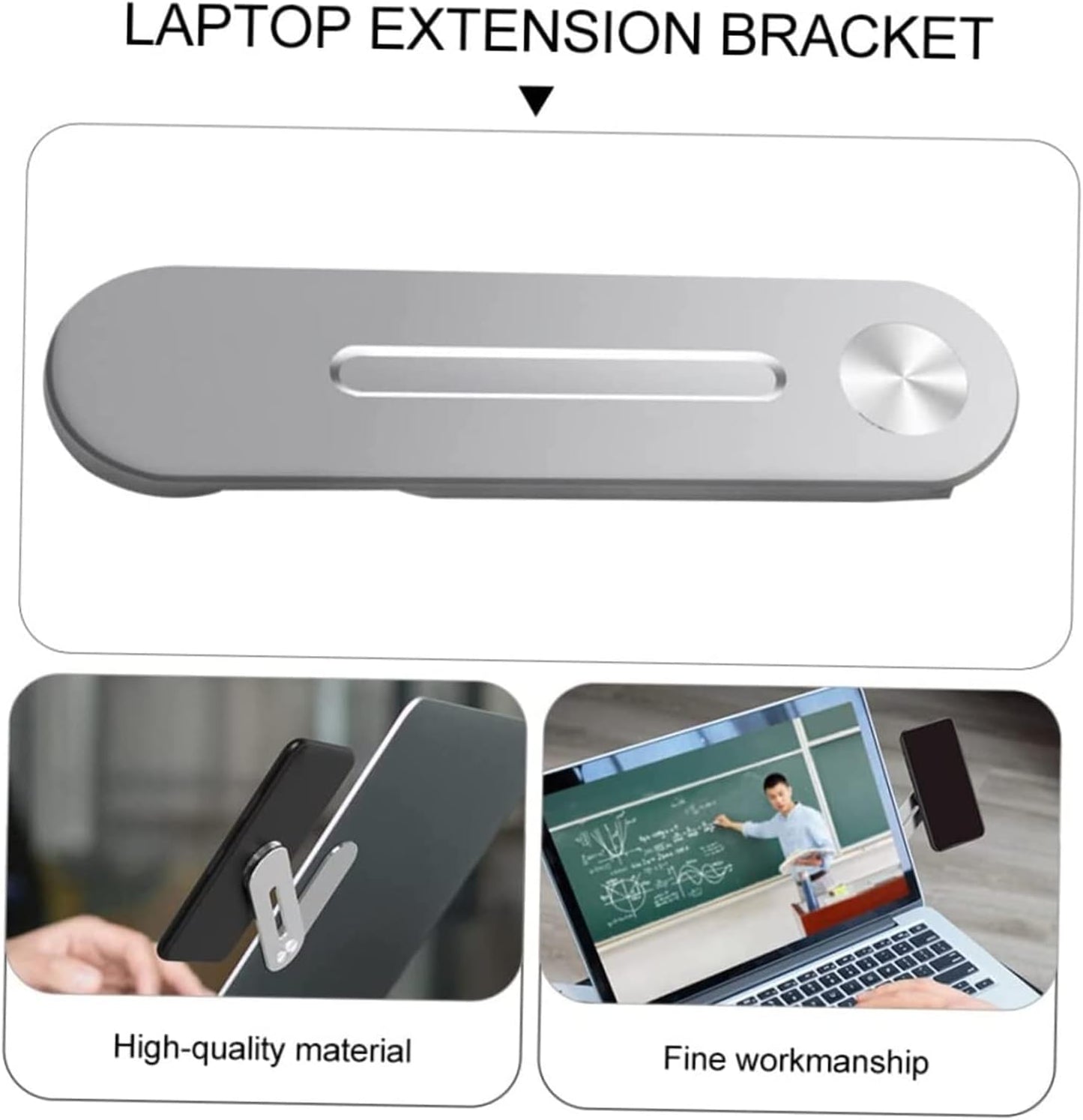 ERKIES 3Pcs Mobile Phone Holder Collapsible Laptop Stand Stand for Laptop Notebook Side Phone Mount Notebook Side Phone Holder Laptop Extension Bracket Magnetic Phone Bracket Phone Stand (Color : SIL  ERKIES   